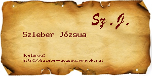 Szieber Józsua névjegykártya