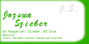 jozsua szieber business card